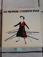 coffret le monde d'Edith Piaf yves montand 9 disques vinyl eddie constantine 33T