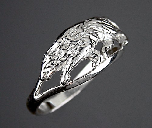 Bague loup ring with - ring,