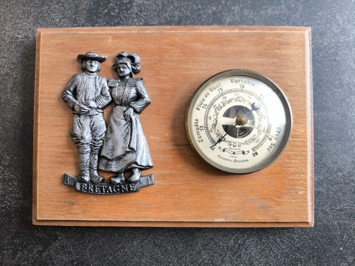 Baromètre ancien bois - baromètre, en