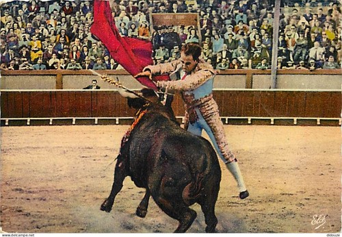 Carte postale corrida - -,