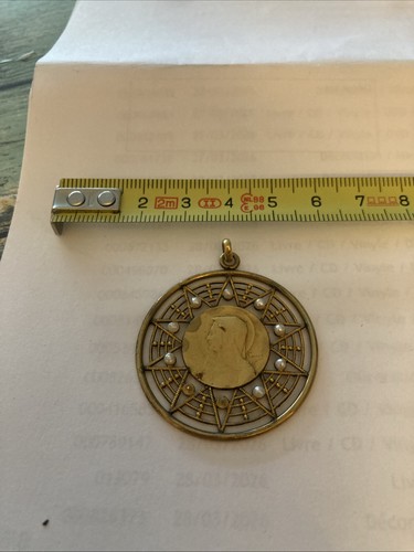 Médaille ancienne plaqué - médaille,