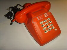 Ancien vintage collection orange 1970-80 téléphone à cadran bouton modifié