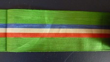 Rare coupe ruban SOIE médaille association vétérans VERT Centre Tricolore