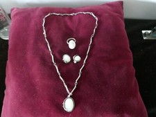 parure argent 925 et pierres