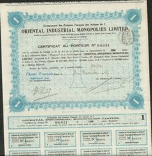 Titre 1 action: ORIENTAL