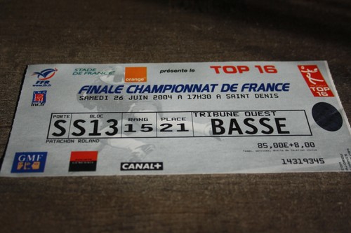Ticket rugby stade francais - ticket,