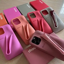 Étuis téléphone Rhode Lip-tint Silicium avec brillant à lèvres iPhone 11 12 13 14 15 Pro Max UK !