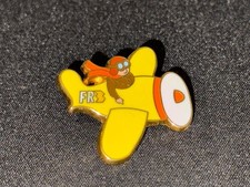 (Z10) PINS BADGE ENAMEL VINTAGE COLLECTION AVION JAUNE FRANCE 3 FR3