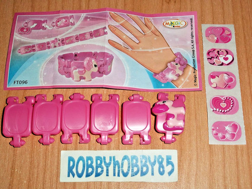 Ft096 bracelet poney - rose, +