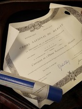 Ancien ordre national du Mérite avec boîte vintage décoration collection France