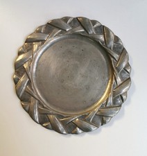 Présentoir Plat Art Déco Etain D'art Georges Irman 1930