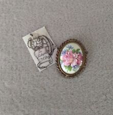 Ancienne broche ovale en