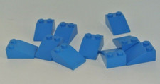 LEGO : 10x Pente 3 x 2  - Réf 3298 bleu - Set 3053 560 364 376 6969 6362 7159