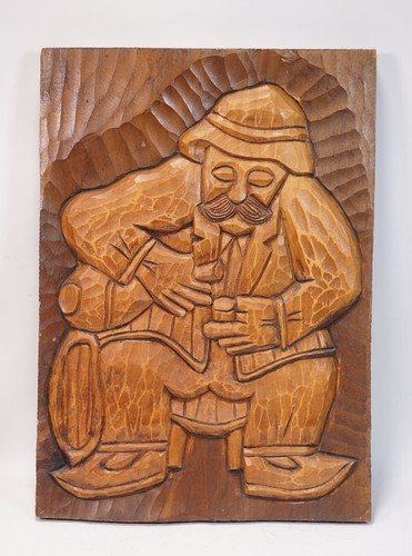 Sculpture bois vintage - bois,