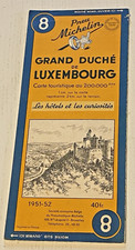 Carte MICHELIN N° 8 - Grand Duché de Luxembourg - 1951/52  - Bel Etat