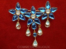 Broche Vintage 3 Fleurs Stars