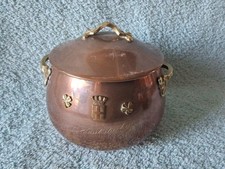 Pot à sauce ou chocolat cuivre étamé vintage Français Rare et intemporel Saucier