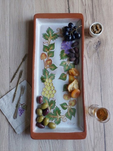 Plat service terre cuite