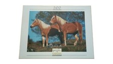 Beau Puzzle Photo Nathan 500 Pièces Chevaux Duo Crinière Dorée Adolescent Adulte