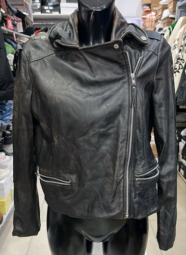 Veste femme mango cuir noir - en,