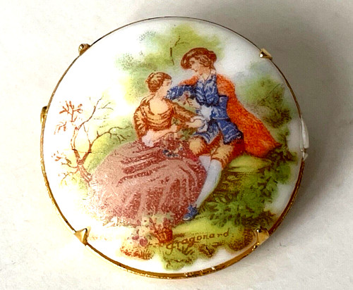 Petite broche fragonard scène - fragonard,