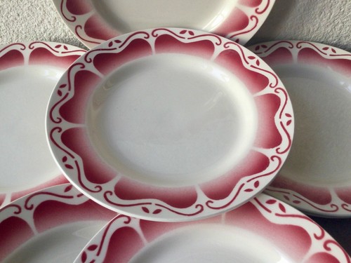 Assiettes désert rouge - désert,