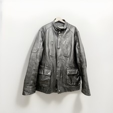 Veste en Cuir d’Agneau Noir