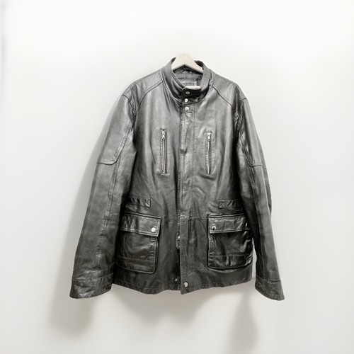 Veste cuir agneau noir - en,