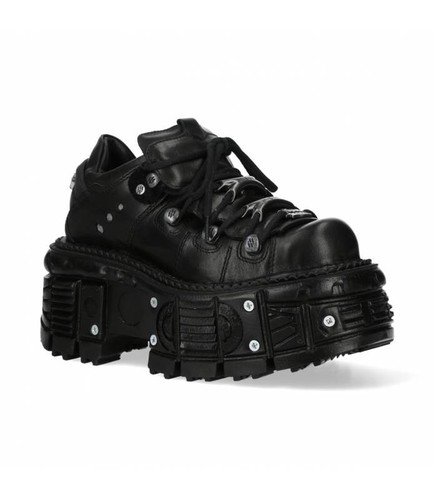 Bottines cuir new rock avec - bottines,