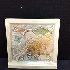 Plaque Rectangulaire Gil Franco Faience De Desvres 21,5 cm Porteloise  