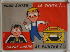 Affiche Sécurité SNCF 1956