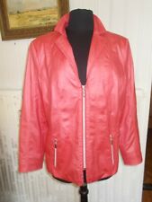 SUPERBE Veste blouson simili cuir rose  BEXLEYS 44D 46FR poches zip PV63