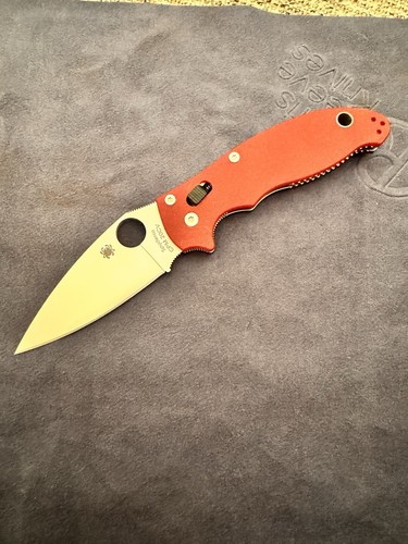 Spyderco manix red - red, g10