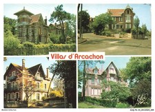 AUQP6-0516-33 - BASSIN D'ARCACHON - quelques villas de style arcachonnais dans