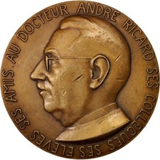 France, Medal, Docteur André Ricard, Medicine, TTB, Bronze