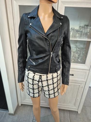 Blouson cuir femme - cuir,