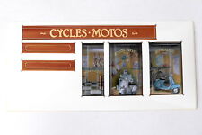 NOREV ANCIEN AUTOCOLLANTS POUR FAÇADE CYCLES MOTOS DIORAMA