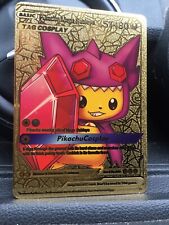 Pokemon Pikachu - HP 51480 - Gold Foil Fan Art Card  - English - Cosplay