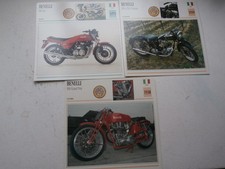 LOT 3 x fiches techniques moto BENELLI 250, BENELLI 500 GP,  BENELLI 900 Sei