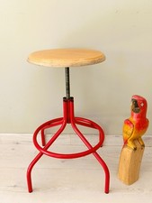 Tabouret d'atelier ancien réglable en hauteur
