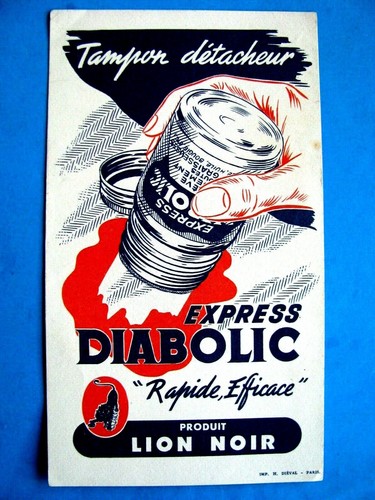Ancien buvard diabolic lion - ancien,