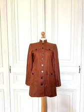 Yves Saint Laurent Rive Gauche Brown Linen Safari Jacket Size FR 40 / US 8 / M