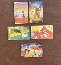 LOT DE 5 TELECARTES CINEMA DESSIN ANIME ARISTOCHATS WALT DISNEY