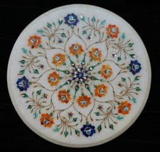 12 " Marbre Blanc Rond Table