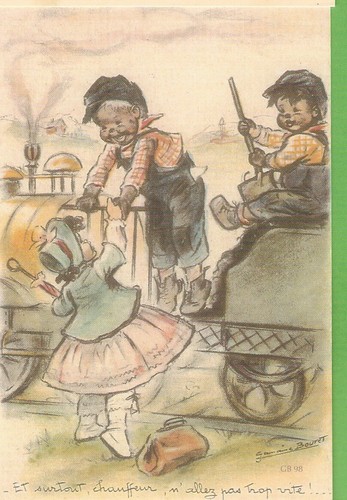 Germaine bouret carte - carte, postale
