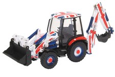 OXFORD DIECAST - Tractopelle aux couleurs Union Jack - JCB 3CX - 1/76 - OXF76...