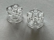 2 x LEGO Blue round brick 3941