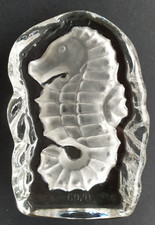 Presse Papier en verre « Hippocampe » Malte, Gozo. Très bon état général.