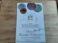 étiquette vin chateau Mouton Rothschild 1978 wine label specimen 75cl Riopelle