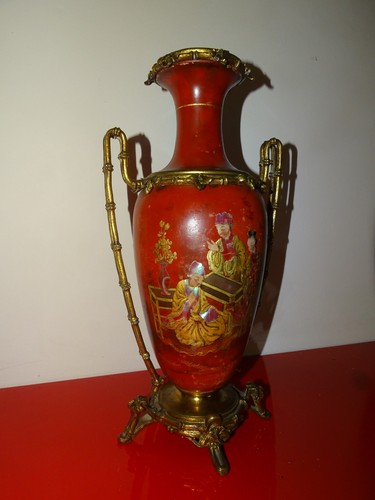 Vase porcelaine bronze - en, et